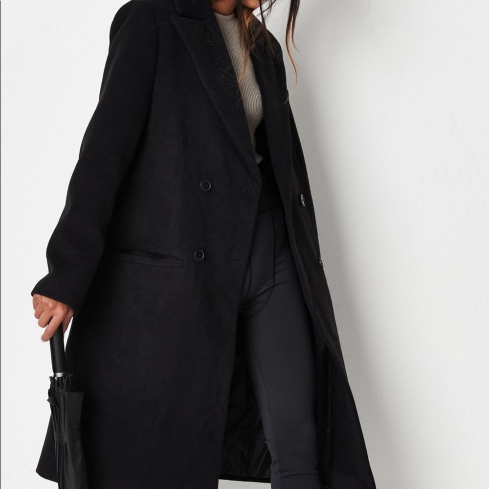 Black misguided coat brand new